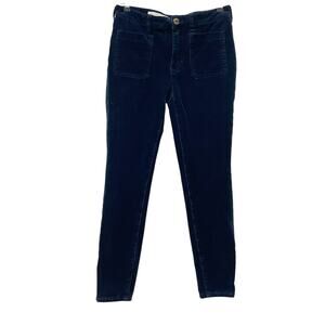 Anthropologie Pilcro Size 27 Dark Navy Blue High Rise Skinny Fit Corduroy Pants